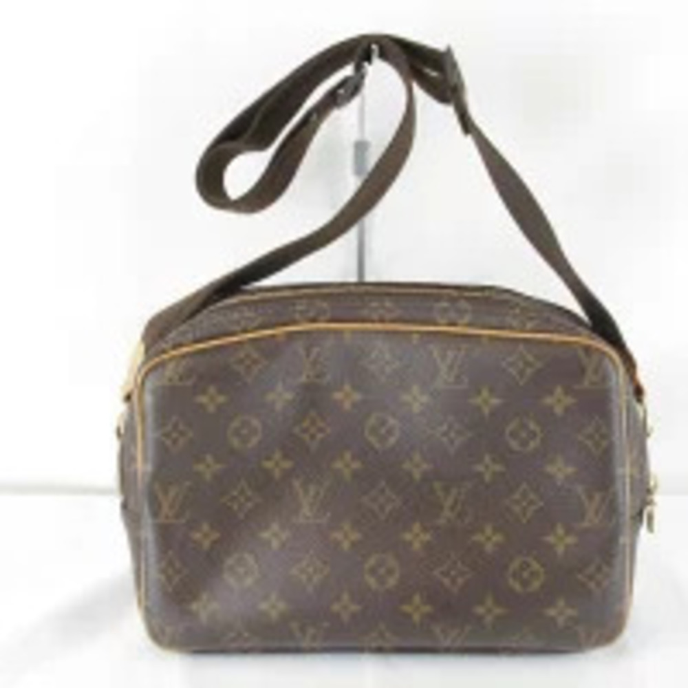 Louis Vuitton Shoulder Monogram Bag canvas Reporter Brown